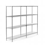 Eclipse Chrome Wire 4 Tier Staticadd on Unit - 1625 H X 1070 W X 610 D mm 436647