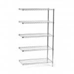 Eclipse Perma Plus Wire 5 Shelf Add on Unit 1820 H X 1520 W X 610 D mm 436819