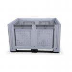 Vented Plastic Box Pallet 770 H X 1000 W X 1200 D mm - Grey 436822