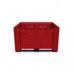 Vented Plastic Box Pallet 770 H X 1000 W X 1200 D mm - Red 436823