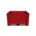 Vented Plastic Box Pallet 770 H X 1000 W X 1200 D mm - Red 436823