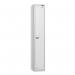 1 Tier - Steel Locker Flat Top - Pearlsilver Bodywhite Door - Cam Lock - H 1800 X W 300 X D 300 436845