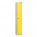 1 Tier - Steel Locker Flat Top - Pearlsilver Bodyyellow Door - Cam Lock - H 1800 X W 300 X D 300 436850
