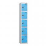 5 Tier - Steel Locker Flat Top - Cam Lock - H 1800 X W 300 X D 300 436903