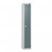 1 Tier - Steel Locker Flat Top - Pearl Silverbodyslate Grey Door - Combi Lock H 1800 X W 300 X D 450 437020