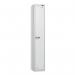 1 Tier - Steel Locker Flat - Pearl Silverbodywhite Door - Combi Lock - H 1800 X W 300 X D 450 437022