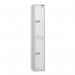 2 Tier - Steel Locker Flat Top - Pearlsilver Bodywhite Door - Comi Lock - H 1800 X W 300 X D 450 437035