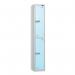 2 Tier - Steel Locker Flat Top - Combi Lock - H 1800 X W 300 X D 450 437043