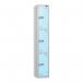 3 Tier - Steel Locker Flat Top - Combi Lock - H 1800 X W 300 X D 450 437056