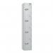 4 Tier - Steel Locker Flat Top - Combi Lock - H 1800 X W 300 X D 450 437060