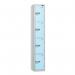 4 Tier - Steel Locker Flat Top - Combi Lock - H 1800 X W 300 X D 450 437069