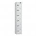 6 Tier - Steel Locker Flat Top - Combi Lock - H 1800 X W 300 X D 450 437086