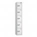 5 Tier - Steel Locker Flat Top - Pearlsilver Bodywhite Door - Combi Lock - H 1800 X W 300 X D 300 437269
