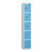 5 Tier - Steel Locker Flat Top - Combi Lock - H 1800 X W 300 X D 300 437275