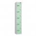 5 Tier - Steel Locker Flat Top - Pearl Silverbodymint Green Door - Combi Lock H 1800 X W 300 X D 300 437278