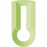 Ubin Recycle Bin Lid Insert -combined Aperture - Green for Mixed Recyclables 437294
