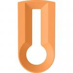 Ubin Recycle Bin Lid Insert - Combinedaperture - Orange for Plastic and Metal 437295
