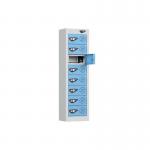 1005 X 250 X 180, 8 Tier Phone Chargingmini Locker Cam Locks Usbacornflower Blue 437323