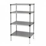 Galvanised Shelving Unit -4 Shelves - 1800 H X 1000 W X 400 D mm 437342