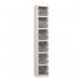 6 Tier Full Clear Door Locker,1800 X 300 X 300 Silver Body, Cam Locks 437474