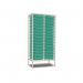 Double Column Static Storageunit - White with 30 Single Aqua Trays 437557