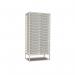 Double Column Static Storageunit - White with 30 Single Translucent Trays 437558