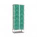 Double Column Static Storageunit - White with 38 Single Aqua Trays 437559