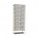 Double Column Static Storageunit - White with 38 Single Translucent Trays 437560