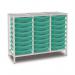 Triple Column Static Storageunit - White with 24 Single Aqua Trays 437561