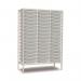 Triple Column Static Storageunit - White with 45 Single Translucent Trays 437564