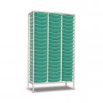 Triple Column Static Storageunit - White with 57 Single Aqua Trays 437565