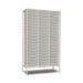 Triple Column Static Storageunit - White with 57 Single Translucent Trays 437566