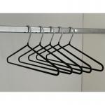 Chrome Steel Heavy Duty Hangerswith Black Pvc Non-slip Coating 437576