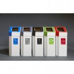 Pack of 5 Cardboard Recyclingbins, Including Bags & A 5 Graphics 437577