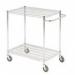 Adjustable Chrome Wire Low Trolleywith Two Shelves and One Short Handle 437693