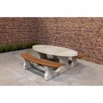 Picnic Table Deluxeoval - Natural Concrete 437717