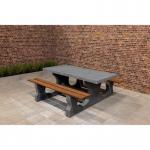 Picnic Table Deluxe 8 Seater - Anthracite Concrete 437721