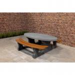 Picnic Table Deluxeoval - Anthracite Concrete 437723