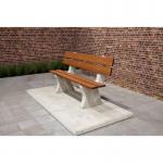 Park Bench with Bottomplate - Natural Concrete 437727
