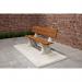 Park Bench with Bottomplate - Natural Concrete 437727