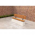 Bench Deluxe Withbackrest - Natural Concrete 437731