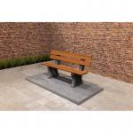 Park Bench with Bottomplate - Anthracite Concrete 437733