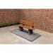 Park Bench with Bottomplate - Anthracite Concrete 437733