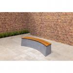Bench Deluxe Oval- Anthracite Concrete 437736
