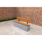 Bench Deluxe with Backrest- Anthracite Concrete 437737