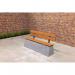 Bench Deluxe with Backrest- Anthracite Concrete 437737