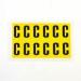 Letter C 12 Characterscard,38 X 21 mm Pack of 10 437833