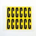 Letter C 12 Characterscard,56 X 21 mm Pack of 10 437834