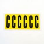 Letter C 6 Characterscard 90 X 38 mm Pack of 10 437835