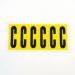 Letter C 6 Characterscard 90 X 38 mm Pack of 10 437835